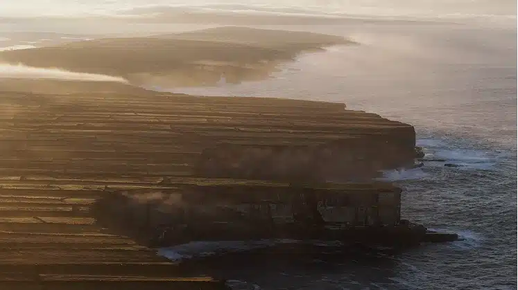 Aerial view of the Atlantic coast